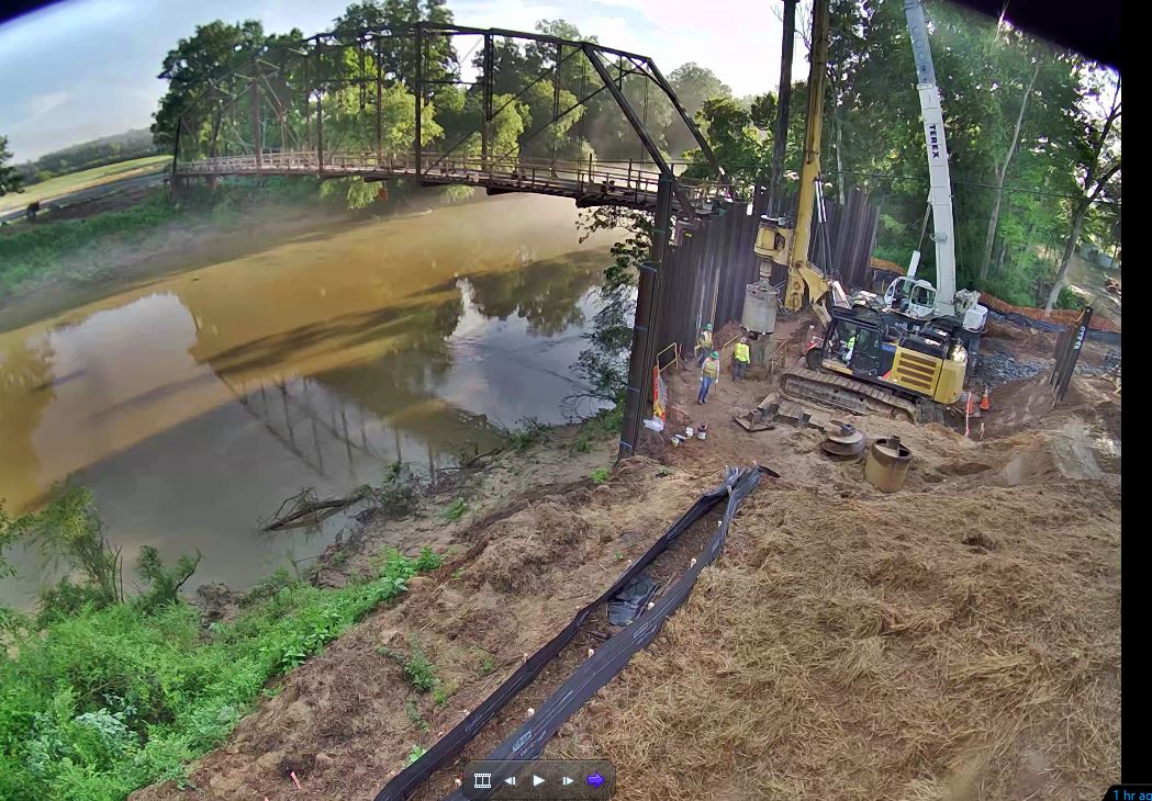 July 1 - Rogers Bridge Caision drilling